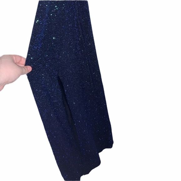 Elegant One Shoulder Long Blue Dress - Picture 16 of 16